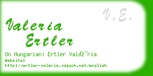 valeria ertler business card